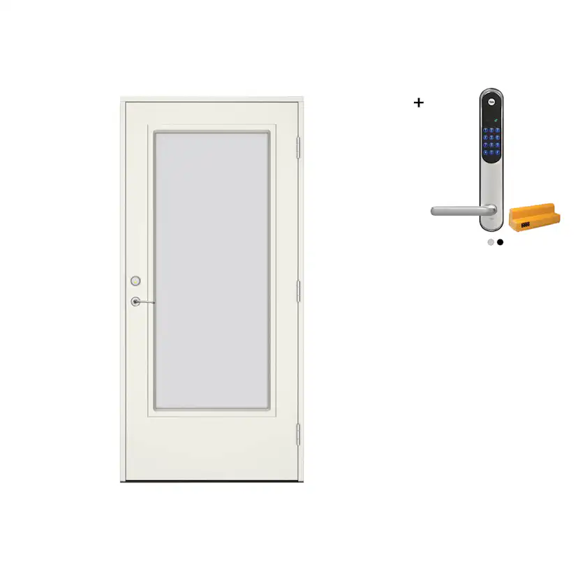 Ytterdør Swedoor Advance-Line Vision Lumina med Yale Doorman Classic Home